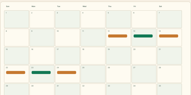 Phoenix Calendar view crop